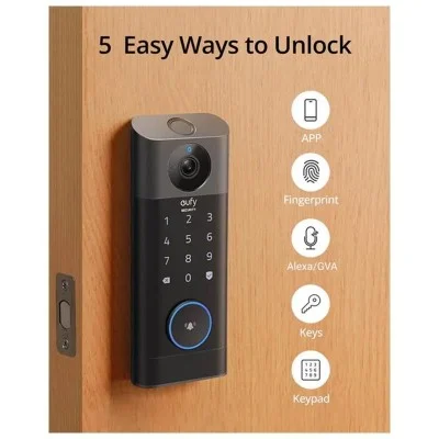 Eufy Video Smart Lock FingerPrint & Wi-Fi - Black
